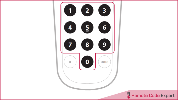 blackweb universal remote number keypad