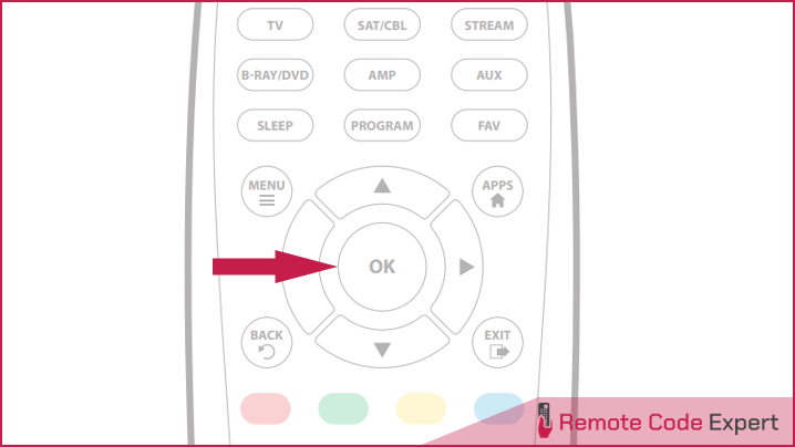 blackweb universal remote ok button