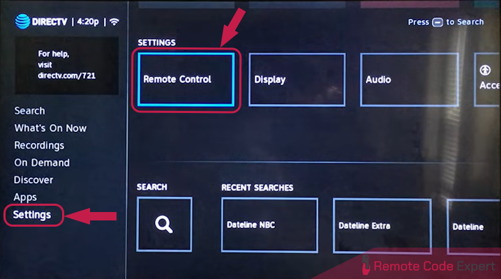 programming directv universal remote for hd receiver