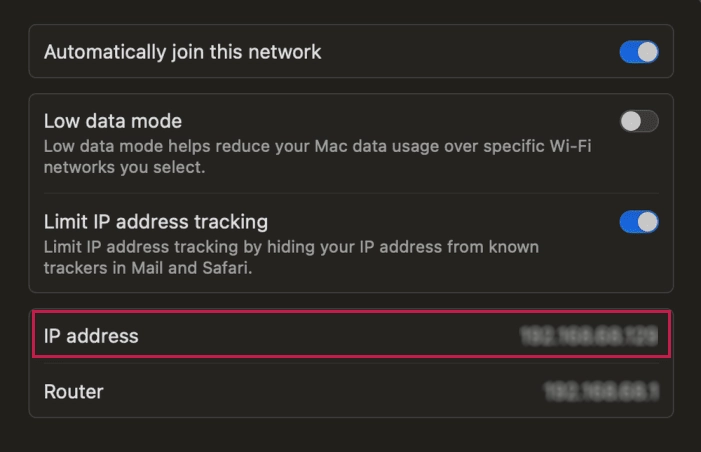 finding router ip address on mac