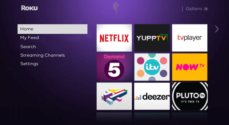 roku homepage